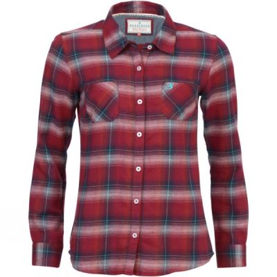 Camisa Brakeburn Check Flannel Mujer Rojas - Chile ZPB579048